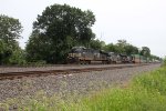 NS 8057 takes a westbound stack train past MP116